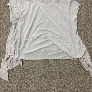 Free People White Tempo Tee M